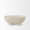 Charger l'image dans la visionneuse de la galerie, Tara Cream Glazed Decorative Oblong Ceramic Bowl