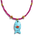 Load image into Gallery viewer, Natural Gemstone Fish Pendant