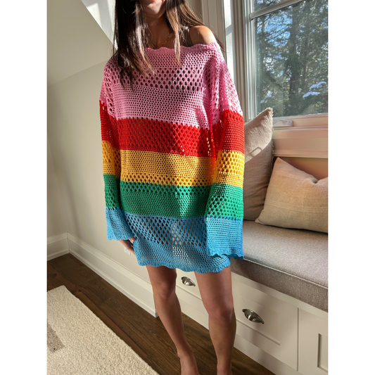 Colourful Striped Cover-Up