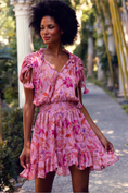 Charger l'image dans la visionneuse de la galerie, Misa Dominque Floral Chiffon Mini Dress