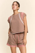 Load image into Gallery viewer, Striped Short Set