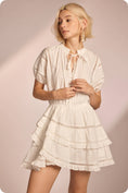 Load image into Gallery viewer, Lace Trim Cotton Mini Dress
