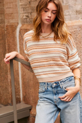 Charger l'image dans la visionneuse de la galerie, Feliz Striped Relaxed Knit Sweater