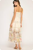 Charger l'image dans la visionneuse de la galerie, Cream Eyelet Lace Tube Dress In Floral Print