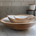 Load image into Gallery viewer, Mango Wood & White Enamel Bowl