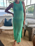 Charger l'image dans la visionneuse de la galerie, Summer Green Crochet Cover-Up with Slit
