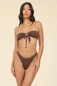 Load image into Gallery viewer, Krinkle Front Tie Bandeau Set - Cocoa Beach