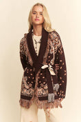 Load image into Gallery viewer, Fringe Belted Cardigan