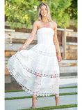 Load image into Gallery viewer, Eyelet Lace Tube Dress