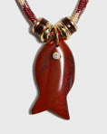 Load image into Gallery viewer, Red Jasper Fish Necklace
