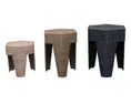 Charger l'image dans la visionneuse de la galerie, Hand-Woven Water Hyacinth and Rattan Stool and Nesting Table