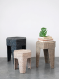Charger l'image dans la visionneuse de la galerie, Hand-Woven Water Hyacinth and Rattan Stool and Nesting Table