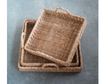 Load image into Gallery viewer, Large Hand-Woven Tray with Handles