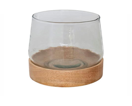 Small Glass Hurricane Vase
