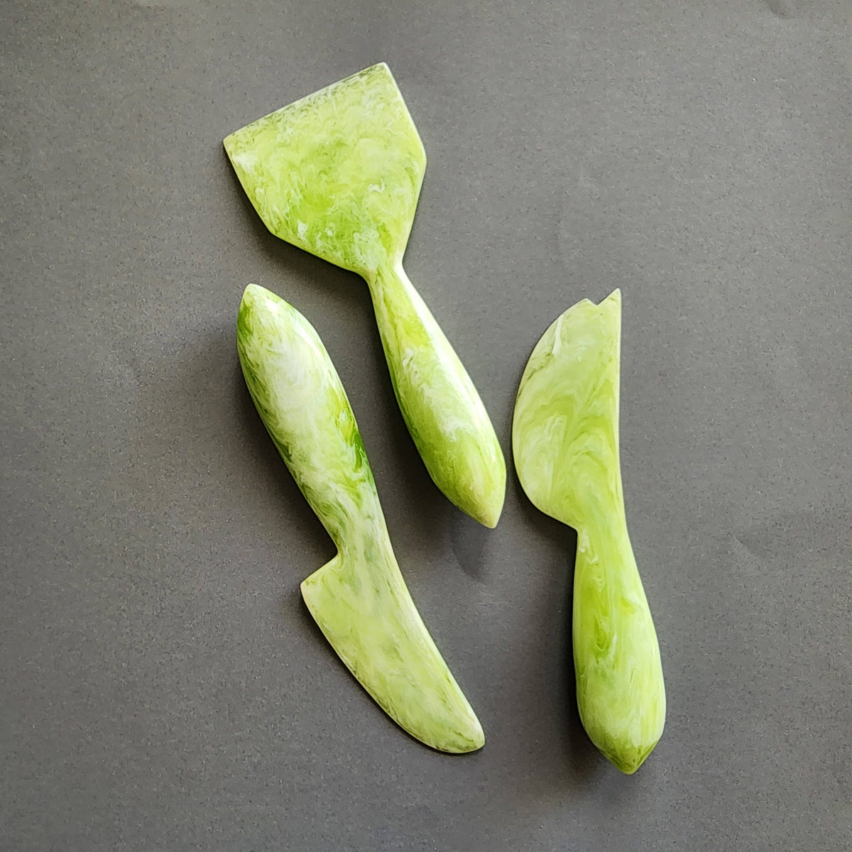 Resin Cheese Knives Set - Green