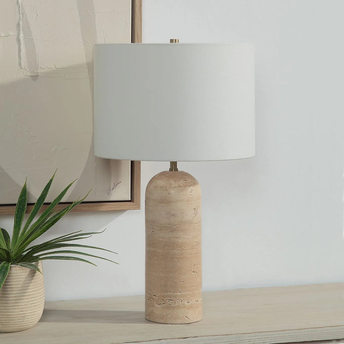 Paros Travertine Lamp
