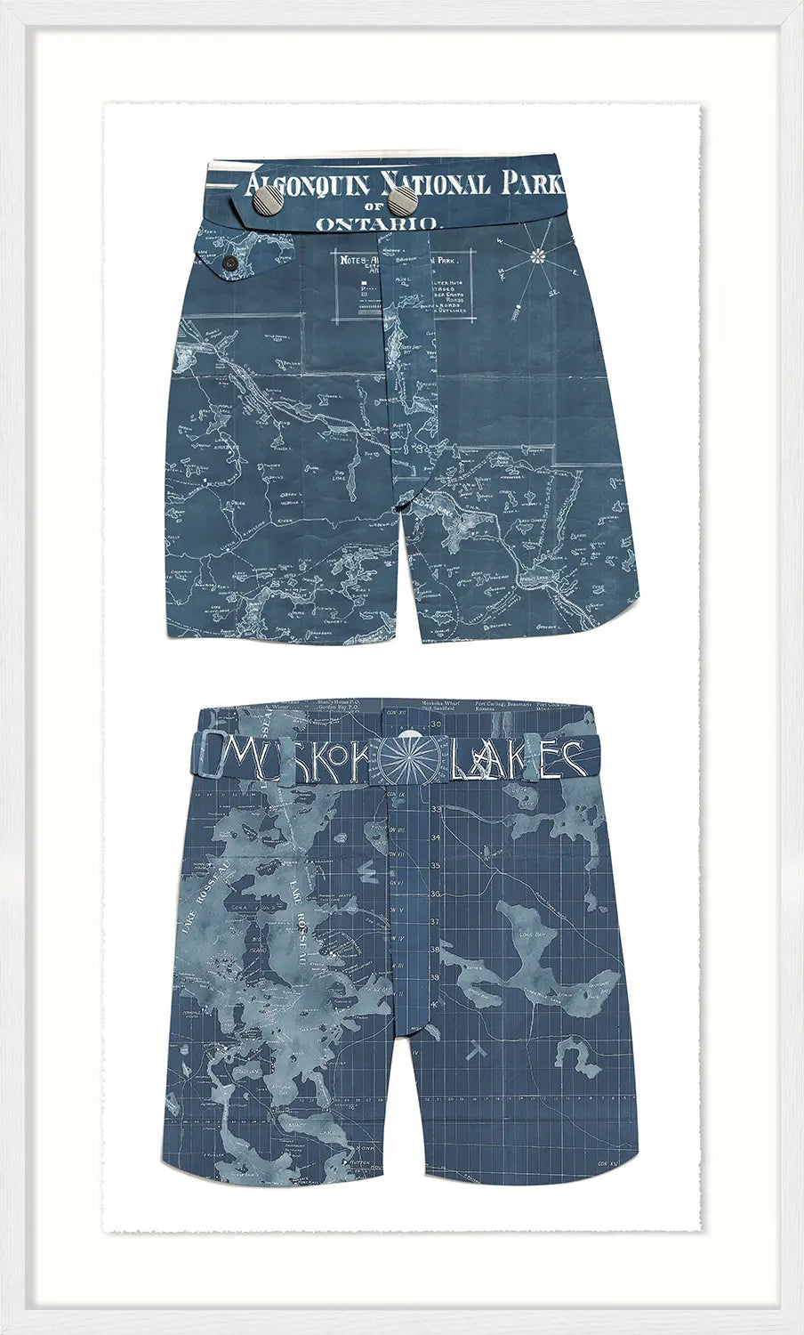 Swim Cutouts-Navy Trunks
