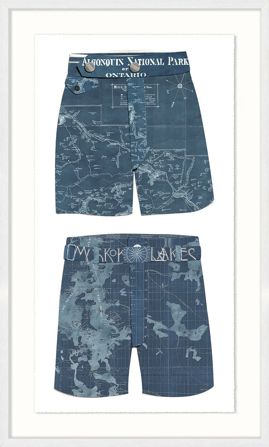 Swim Cutouts-Navy Trunks