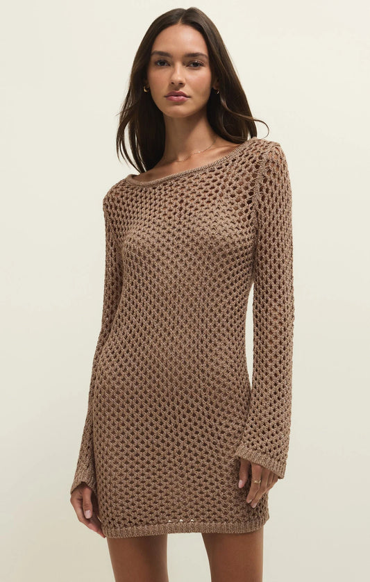 Calabria Shimmer Crochet Dress