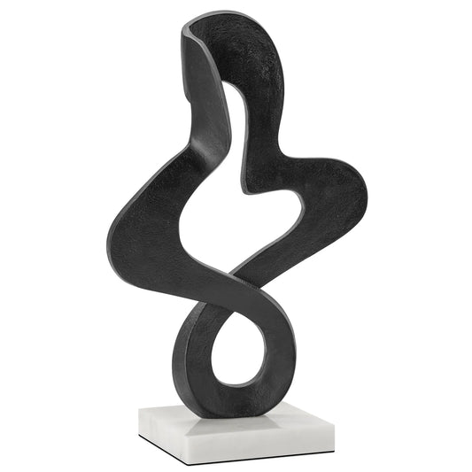 Twist Black Aluminum Decor