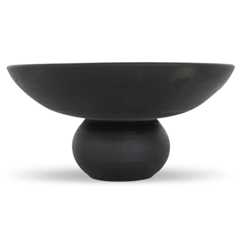 Decorative Bowl Black Terracotta