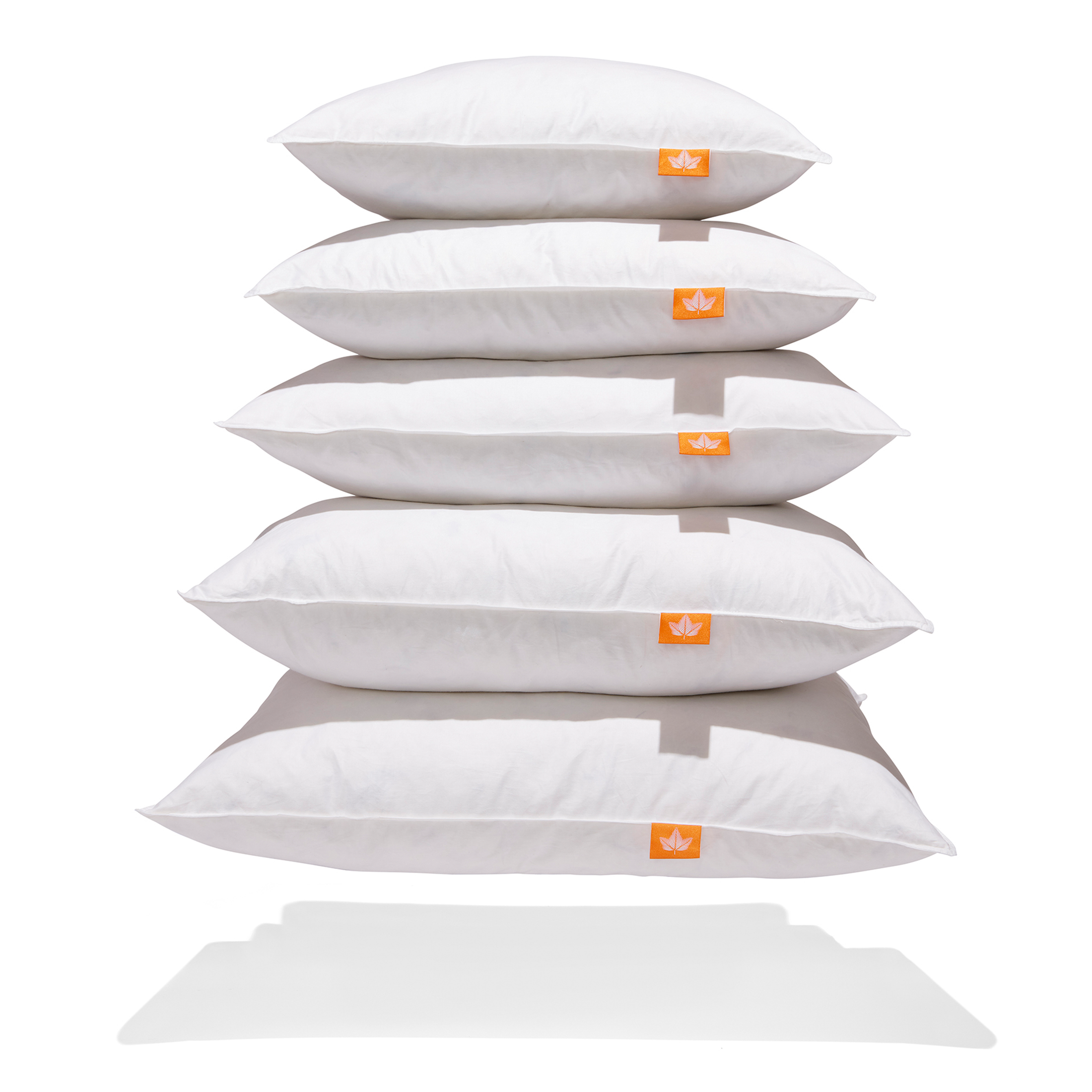 White Goose Feather Cushions: 22" x 22"