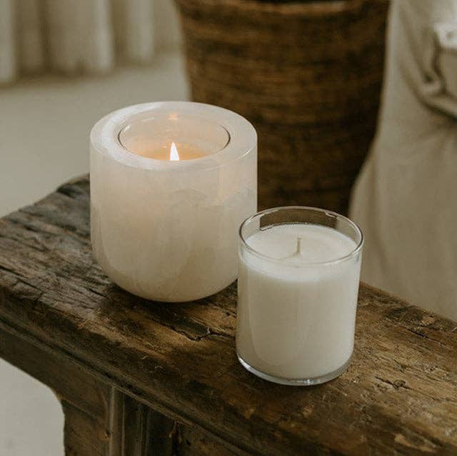 White Onyx Refillable Candle