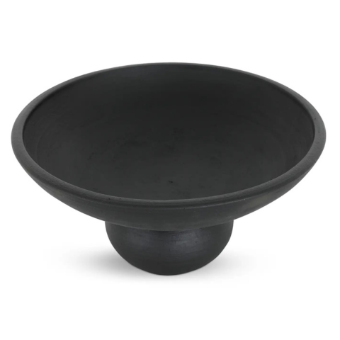 Decorative Bowl Black Terracotta