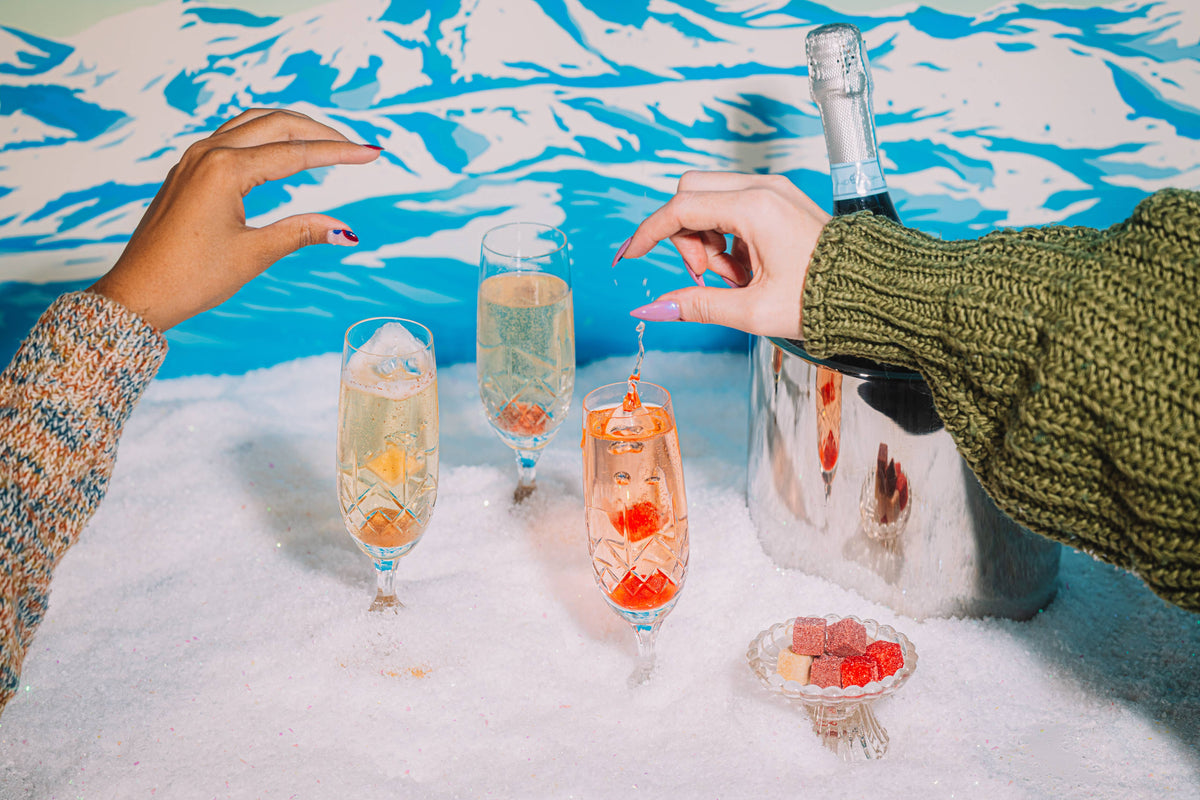 Champagne Mixer Cube Trio