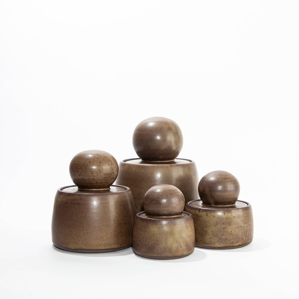 Olive Brown Stash Jars: Medium