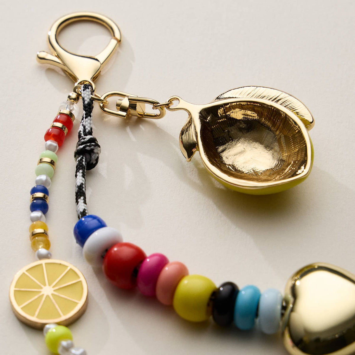 Colorful Lemon Charm Keychain