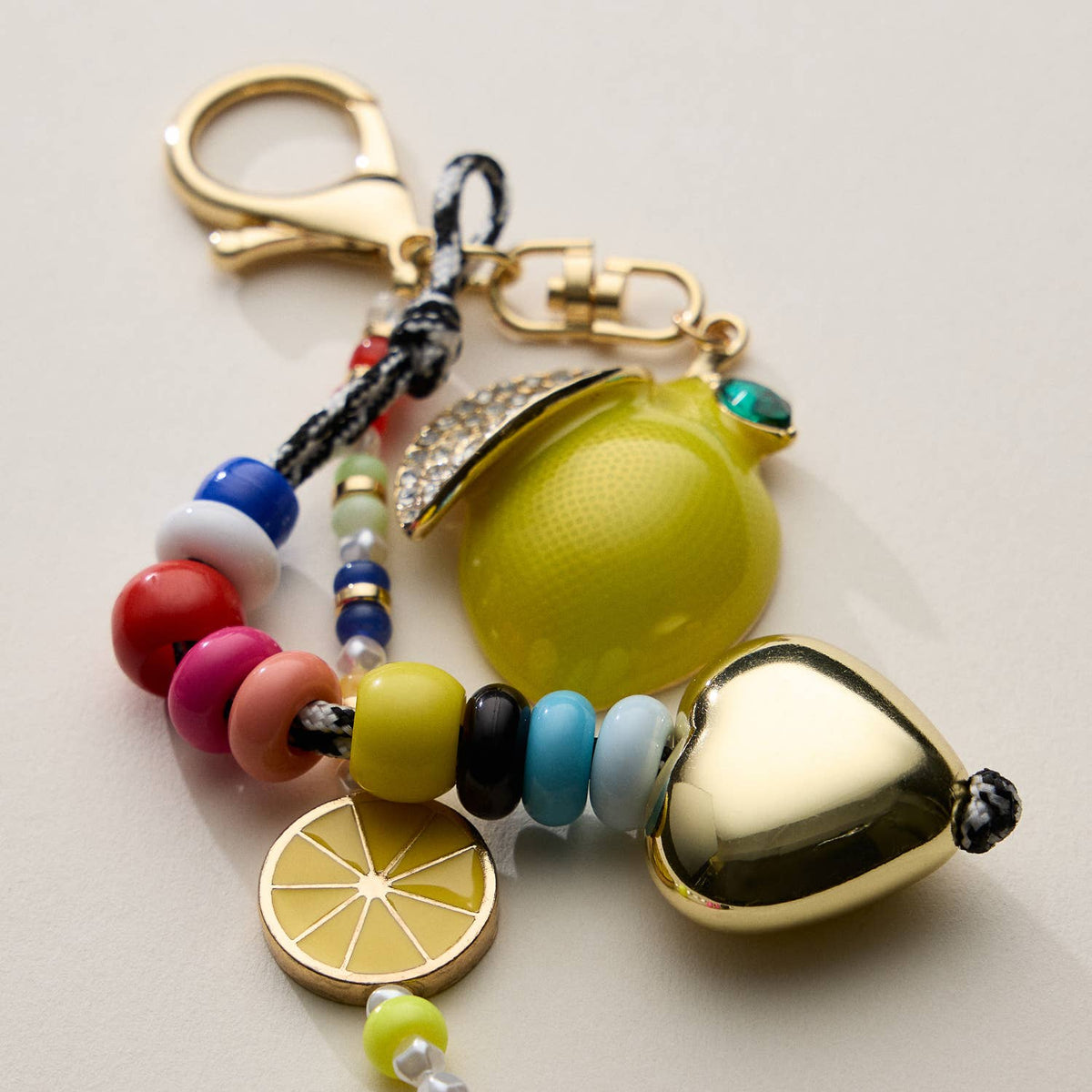 Colorful Lemon Charm Keychain