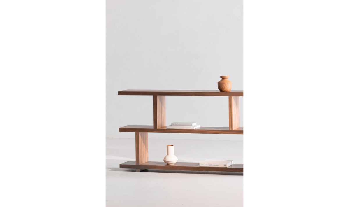 Mira Wood Low Shelf