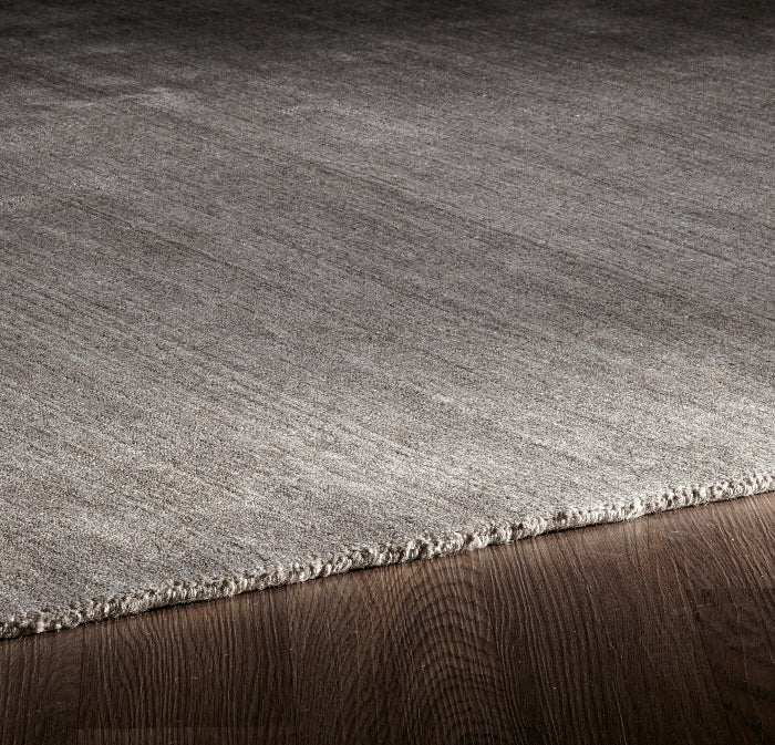 Luxe Hand Loomed Wool Viscose Taupe Rug
