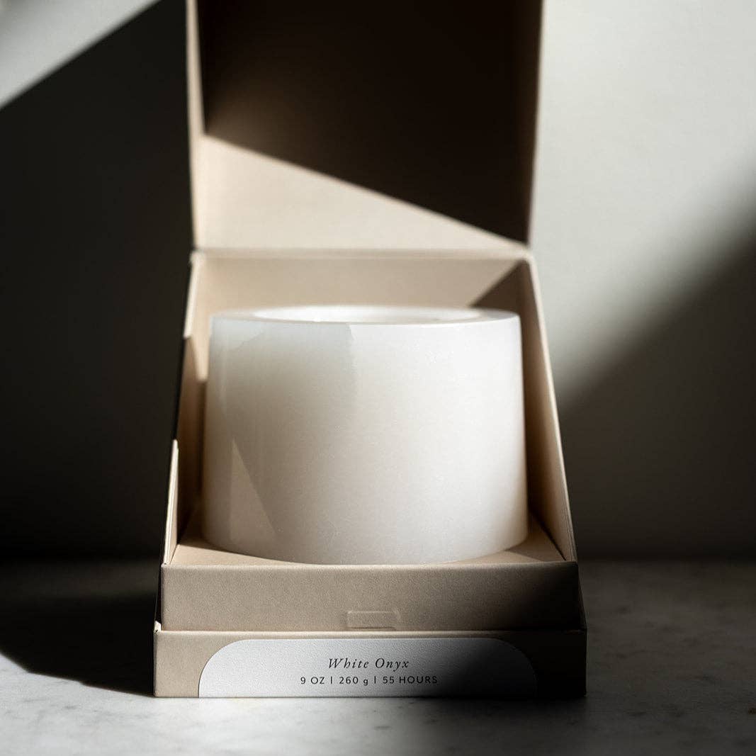 White Onyx Refillable Candle