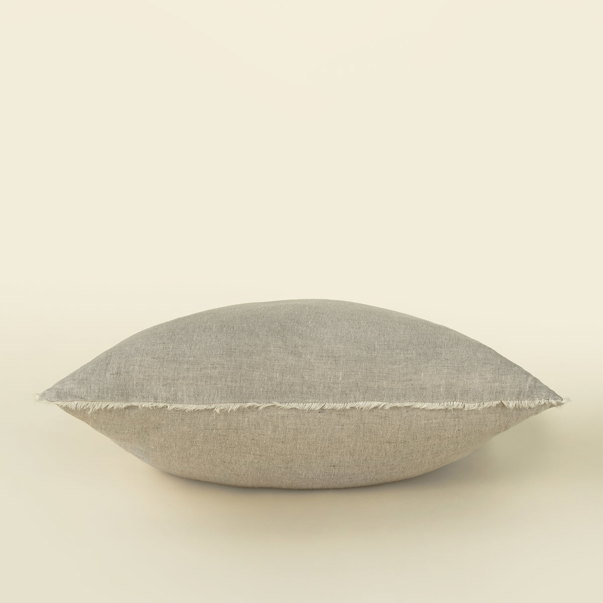 Linen Throw Pillow with Feather Down Insert, 24x24