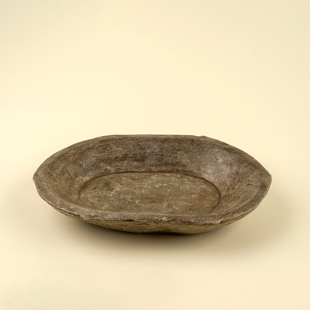 Found Vintage Carved Marble Tray L