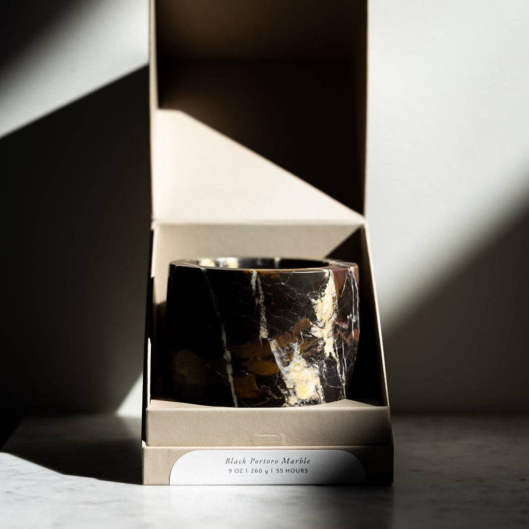 Portoro Marble Refillable Candle
