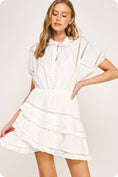 Load image into Gallery viewer, Lace Trim Cotton Mini Dress
