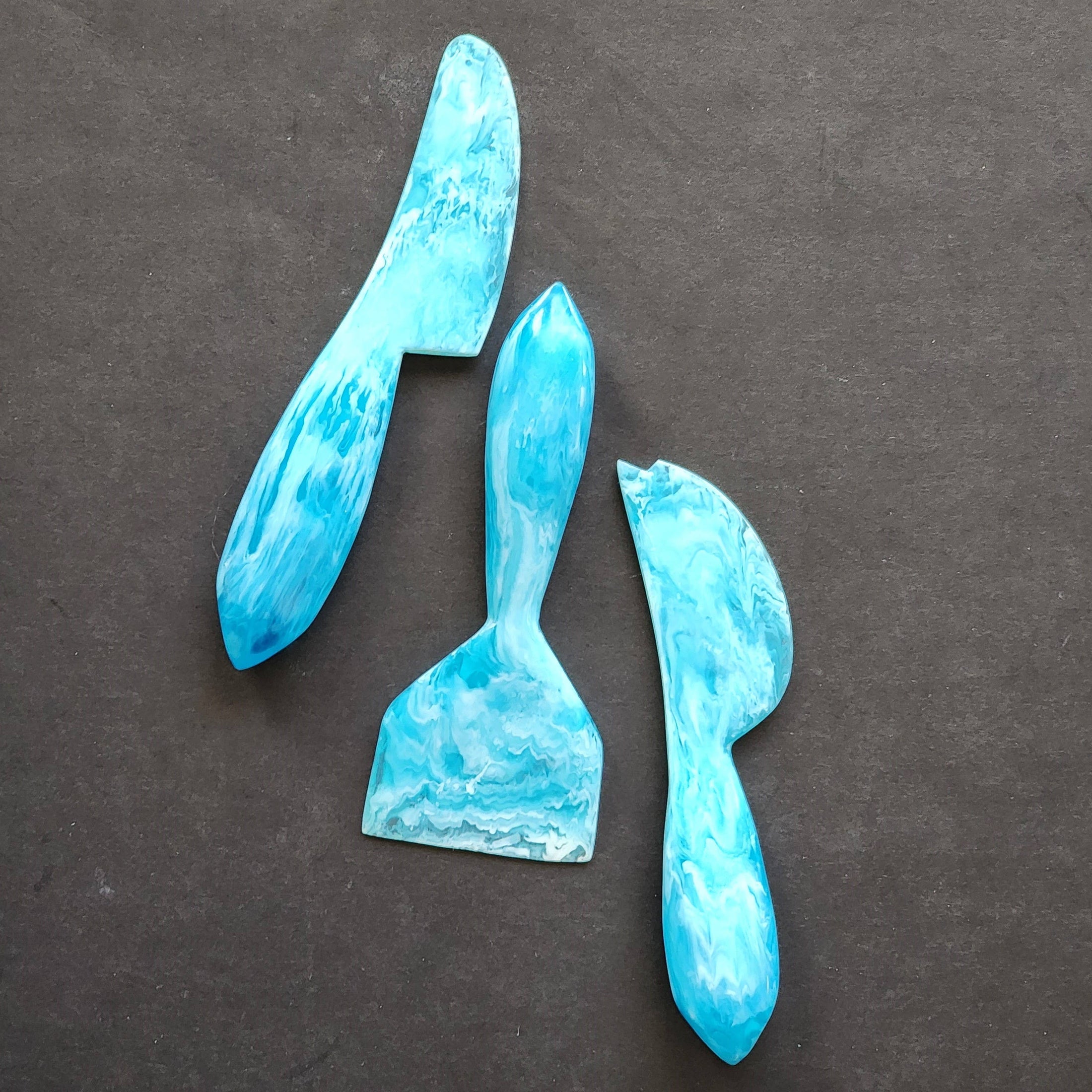 Resin Cheese Knives Set - Light Blue