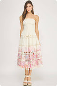 Load image into Gallery viewer, Eyelet Lace Tube Dress - Floral
