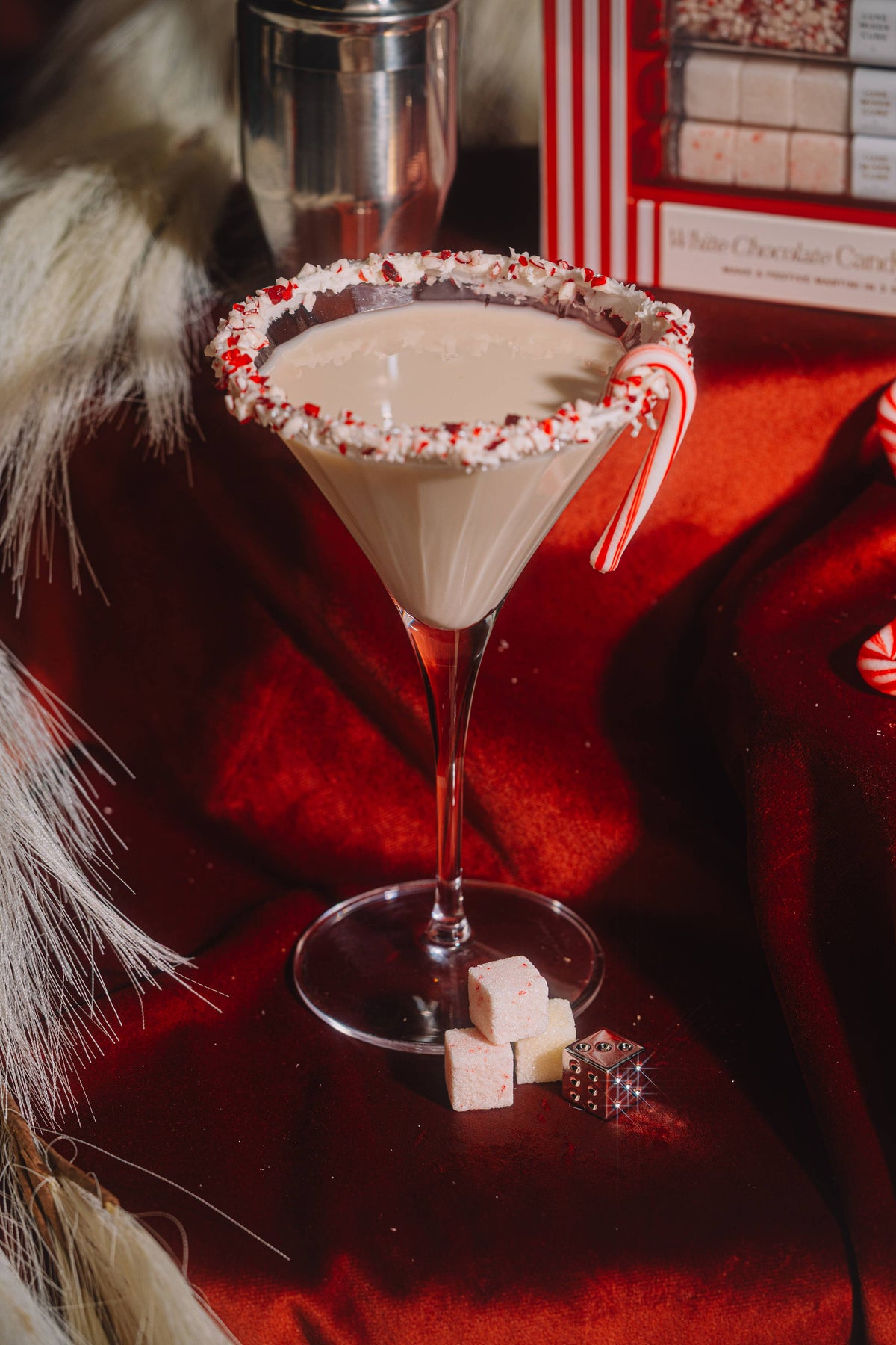 White Chocolate Candy Cane Martini Mixer
