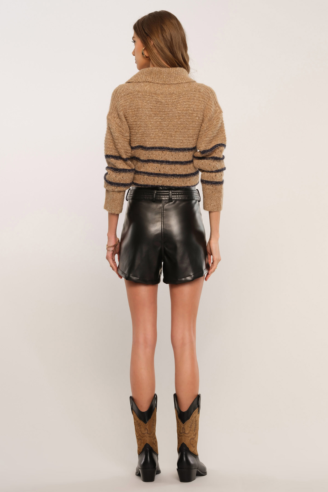 Anina Vegan Leather Shorts – Black (S)