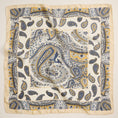 Load image into Gallery viewer, Boho Paisley Square Scarf | Lightweight Silk-Feel with Vintage-Inspired Design: Blue / One / 5DR98084
