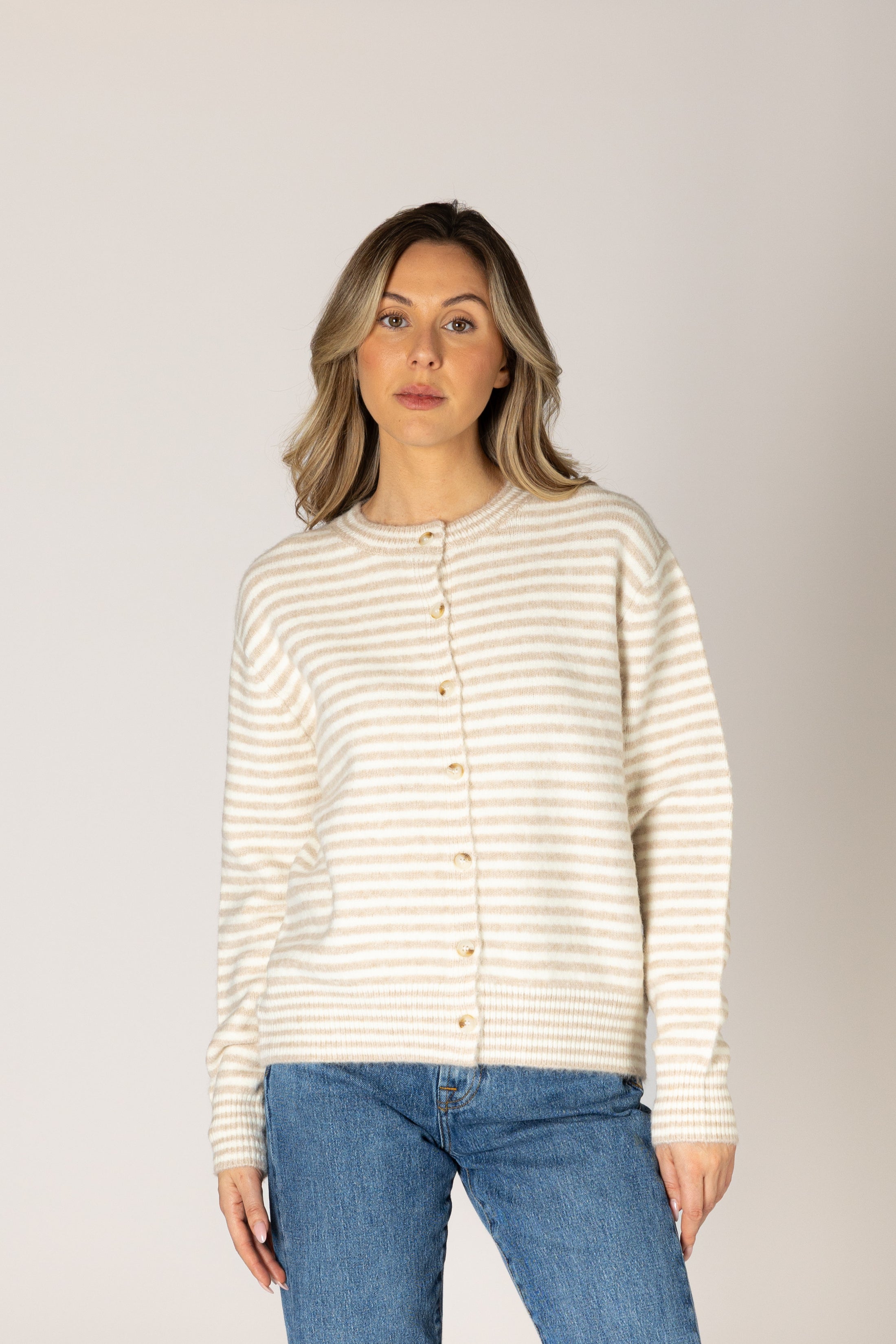 Avril Novelty Stripe Cardigan