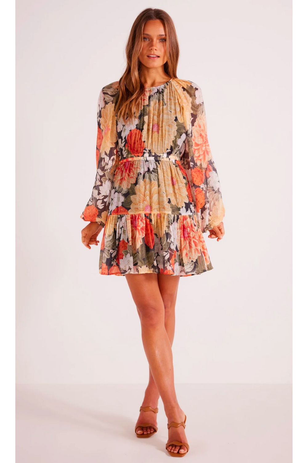 Minkpink Clementine Tiered Floral Mini