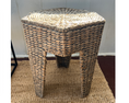 Load image into Gallery viewer, Hand-Woven Water Hyacinth and Rattan Stool and Nesting Table
