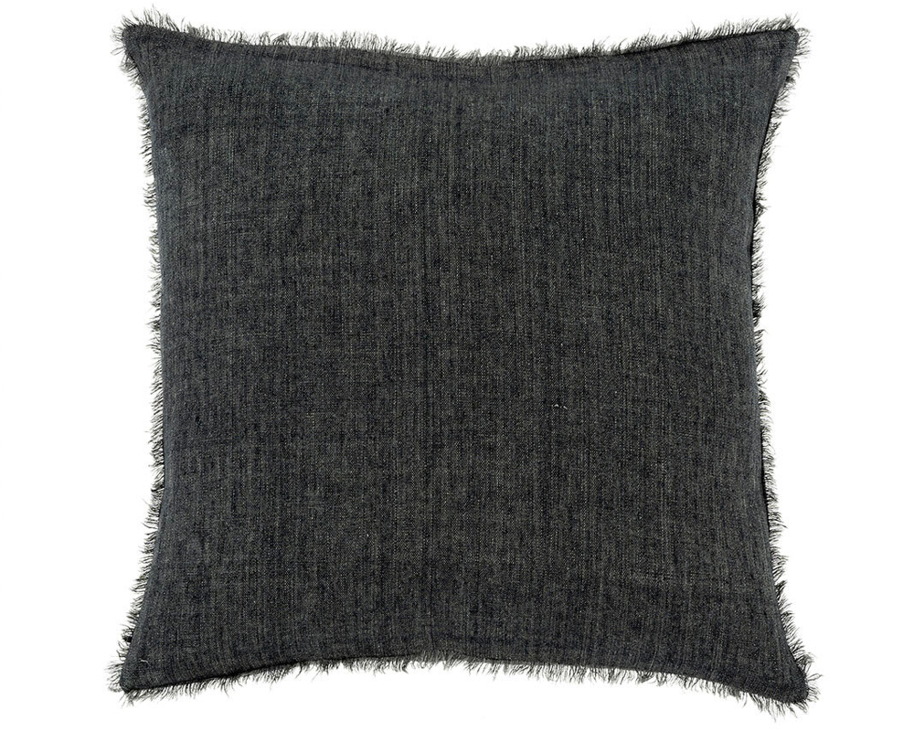 Lina Linen Pillow - Charcoal