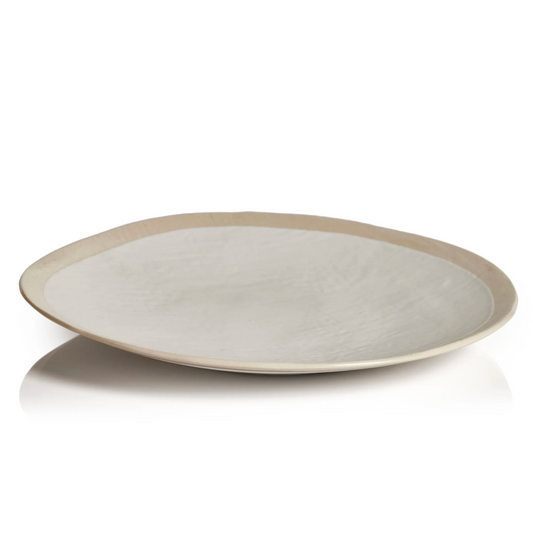 Organic Ceramic Linen Textured Platter