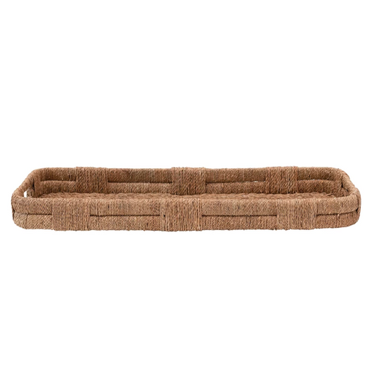Hand-Woven Bankuan Tray with Handles